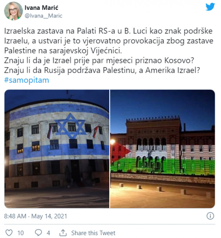 xPortal - Ivana Marić o zastavi na Palati RS: Znaju li da je Izrael prije par mjeseci priznao Kosovo?
