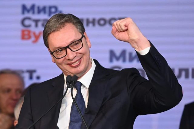 Aleksandar Vučić proglasio pobjedu u utrci za predsjednika Srbije